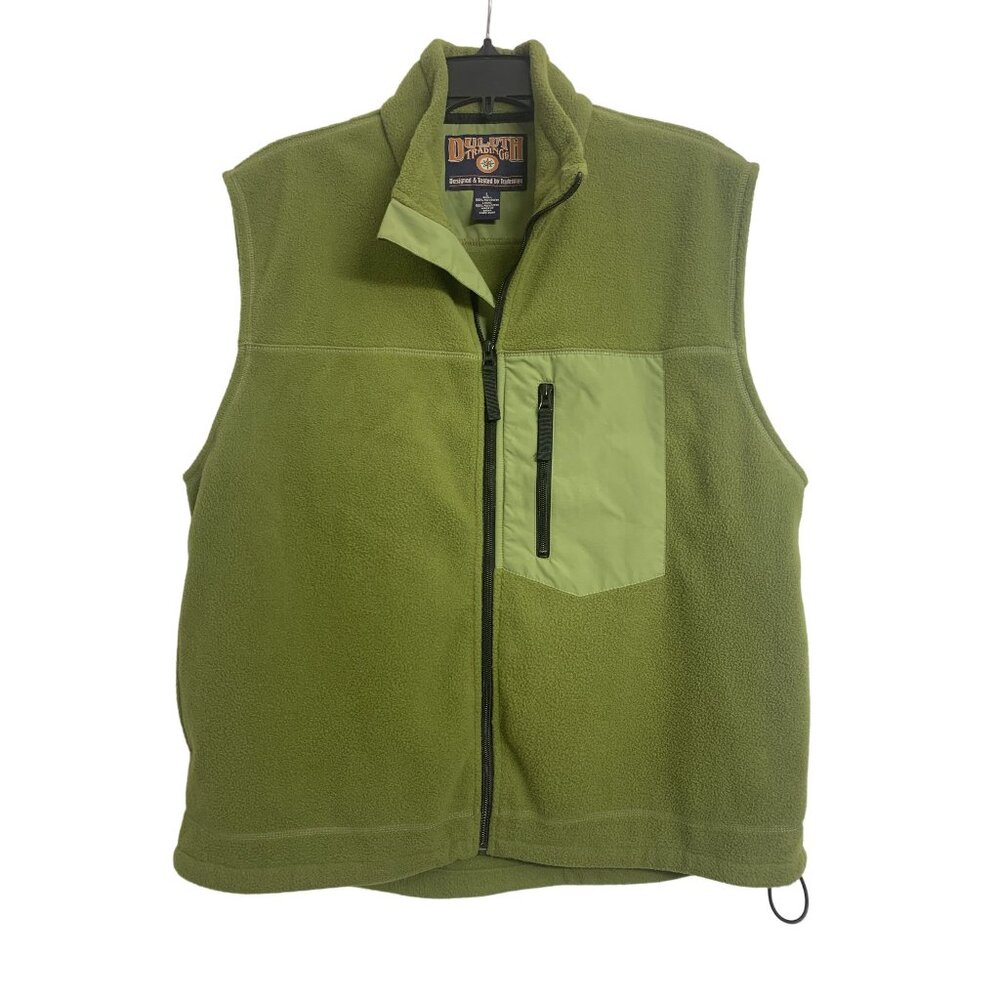 Duluth‎ Trading Co. Fleece Green Winter Vest Size L Casual